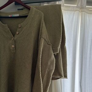 Free people Hailee set - moss green